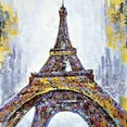thumbnail image 3 of Abstract paint splash eiffel tower - 24"x24" canvas - Print on demand, 3 of 5