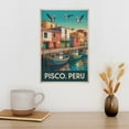 thumbnail image 3 of Vintage City Travel Poster of Pisco Peru with Seaside Textures And Maritime Charm Canvas Poster, 3 of 8