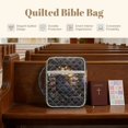 thumbnail image 7 of ZUXONGSY Stained Glass Raven Print Bible Cover Case for Women, Large Quilted Bible Carrying Bag with Handles, Bible Study Supplies & Accessories Christian Gifts for Women, 7 of 7