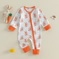 thumbnail image 2 of CAUYDY 0 3 6 9 Months 1T 2T Preemie Girls Sleepwear Newborn Long Sleeve Pjs for Boys Baby Fall Winter Clothing Infant Loungewear Sizes 9-12 Months,Orange, 2 of 8