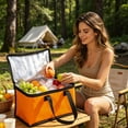 thumbnail image 1 of Sac Isotherme Réutilisable pour Magasinage et Lunch avec Emballage Froid, Sac Fourre-Tout Réfrigérant Pliable et Imperméable, Multicolore, 28 x 17 x 14 cm, 1 of 6