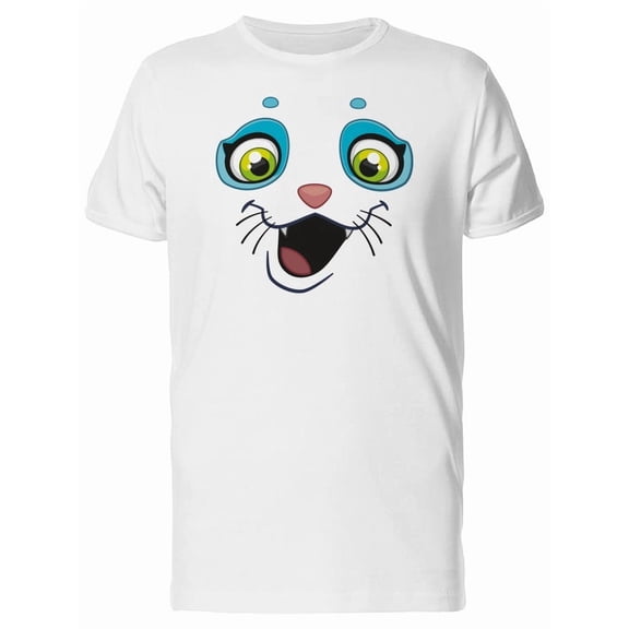 Cartoon Face Of A Smiley Cat Tee Men's -Image by Shutterstock