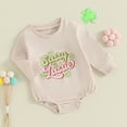 thumbnail image 2 of Bagilaanoe Newborn Baby Girl Oversized Romper Sweatshirt Long Sleeve Bodysuits Letter Print Pullover 3M 6M 12M 18M Infant Casual Tee Tops, 2 of 8