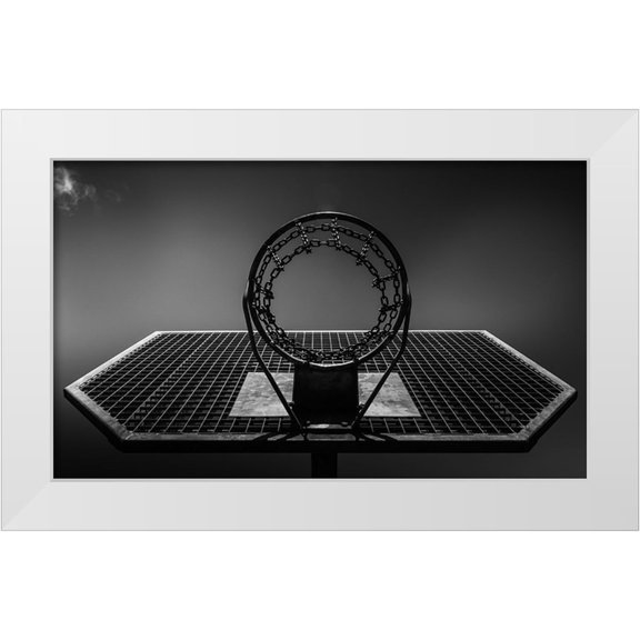 Wacker, Anna 14x10 White Modern Wood Framed Museum Art Print Titled - Jailhouse Slam Dunk
