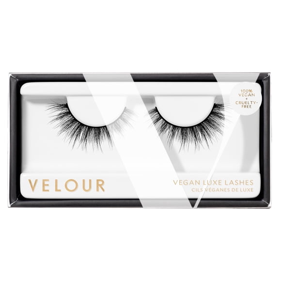 Pestañas Velour Vegan Luxe - Pestañas postizas naturales lujosas - Extensiones de pestañas postizas hechas a mano, ligeras y reutilizables - Use hasta 25 veces - Visón vegano, suave y cómodo para to
