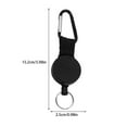 thumbnail image 3 of Sonducket Hebilla de cuerda de alambre ABS seguridad negro multiusos retráctil al aire libre King Ring con mosquetón estudiantes escalada herramientas de Ropa, zapatos y accesorios Miscelánea Sonducket AP012510-01, 3 of 6