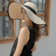 thumbnail image 3 of Sombrero de paja con lazo grande para mujer, gorra de playa grande, plegable, enrollable, con protección UV para el sol, para verano, 3 of 5