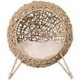 thumbnail image 6 of PawHut 20.5" Natural Hyacinth Cat House, Elevated for Comfort and Circulation, 6 of 9