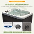 thumbnail image 5 of Patiowell 2 Person Home Spa Hot Tub for Outdoor, with 41pcs Massage Jets, LED lighting, Built-In Water Purification System, 900L, Black, 5 of 10