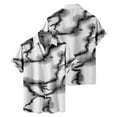 thumbnail image 3 of Camisas s Para Hombre Nueva impresión 3d Impresión digital Camisa de manga corta suelta informal (White, XL), 3 of 4