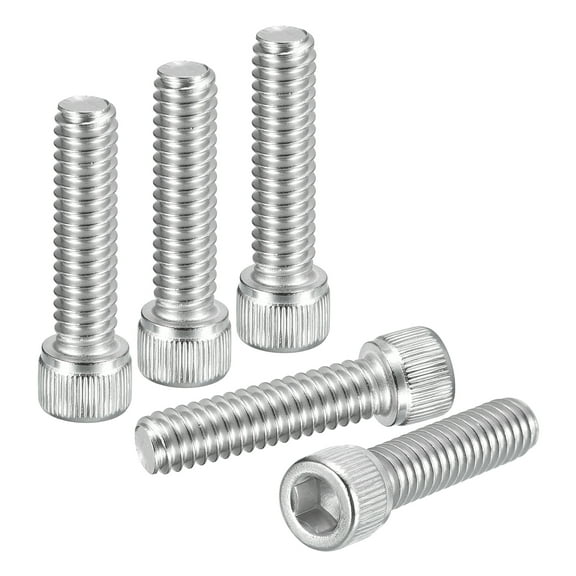 1/4"-20x1" Socket Head Cap Screws Bolts - 10Pack - 304 Stainless Steel Hex Head Metric Screws - Silver