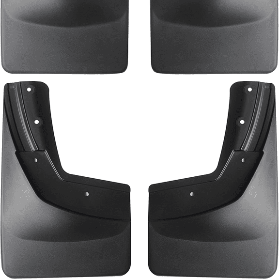 2014-2018 Chevy Silverado 1500 and 2015-2018 2500 3500 Custom fit No Drill Mud Flaps Mud Guards Flare Splash Guards Kits Molded 4 Piece Set NOT for GMC Sierra