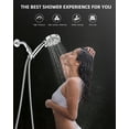 thumbnail image 2 of Hodvit High Pressure Handheld Showerhead, 10 Spray Modes, with 60" Stainless Steel Hose, New, 2 of 8