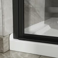 thumbnail image 3 of Kadyn Shower Glass Door, Shower Doors,34"x 72" Pivot Shower Door Combo w/ 35.4" White Acrylic Shower Base, Black Aluminum Finish, 3 of 8