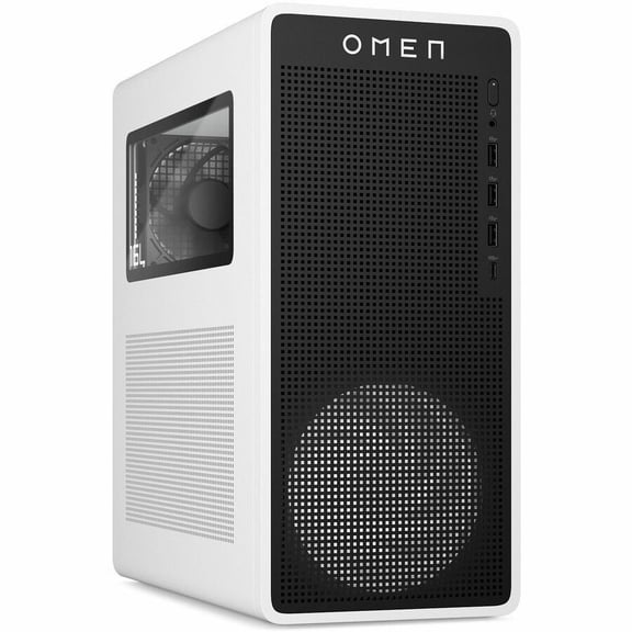 OMEN Gaming Desktop Computer Intel i5-14400F 16GB 512GB NVIDIA GeForce RTX 5050 8 GB GDDR6 Windows 11 Home Snow White
