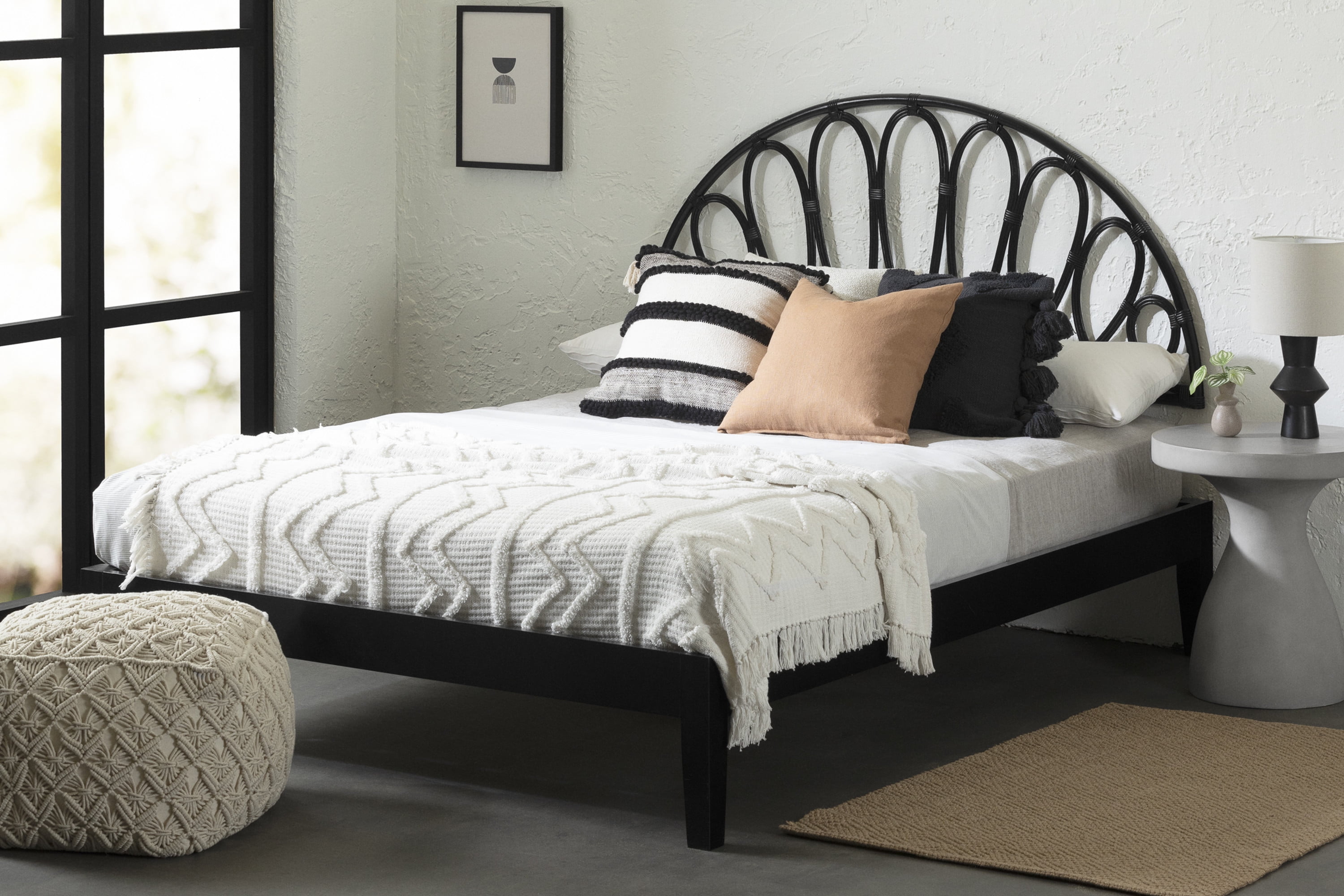 South Shore Hoya, Bohemian Harmony Headboard, Full/Queen Black
