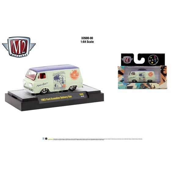 M2 Machines 1:64 Detroit Muscle Release 80 1963 Ford Econoline Delivery Van