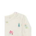 thumbnail image 3 of Garanimals Baby Girl Holiday Shirred Long Sleeve Print Bodysuit, Sizes 0-24 Months, 3 of 3