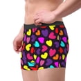 thumbnail image 2 of Yiaed Colorful Hearts Print Men's Soft Cotton Boxer Shorts Breathable Boxers Underwear Moisture-Wicking Underwear Stretch Boxer Briefs for Man-Medium, 2 of 5