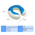 thumbnail image 3 of Travel Pillow Neck Pillows for Sleeping Travel Grey Memory Foam U Shape Airplane Pillow for Head and Neck Support Portable Travel Pillow for Traveling Car Home Office, 3 of 9