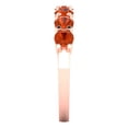 thumbnail image 4 of 1.05 ct Brilliant Round Cut Simulated Red Diamond 18K Rose Gold Stackable Band SZ 4, 4 of 6