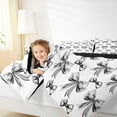 thumbnail image 4 of Manfei Girls Black Ribbon Queen Comforter Set, Cartoon Bowknot Bow-tie Bedding Comforter Set, Princess Bow Style Reversible Bedding Set, Luxury Bedroom Decor, 3 Pieces, 4 of 8