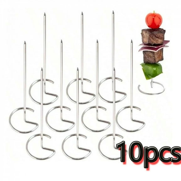 10/20/30pcs Kabob Skewers Stainless Steel Sticks For Grilling Reusable Kebab Tool Barbecue Stainless Steel BBQ Stick Chicken