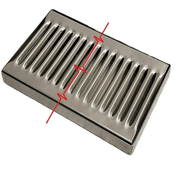 rattleware Stainless Steel Drip Tray - Durable Commercial Grade with Removable Grate - Ideal for Espresso Machines, Cafes, Bars & Restaurants – Size 5"x15"x0.75"