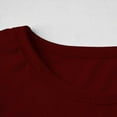 thumbnail image 6 of Women's Summer Short Sleeve Crewneck T-Shirt Tops Blouses Solid Color Casual Daily Wear Vacation Travel Loungewear Fashion Essential Gift for Women | Aestivo,Red M, 6 of 9