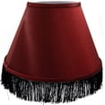 thumbnail image 1 of Shantung Silk Empire 12 Inch Uno Lamp Shade with Fringe, 1 of 3
