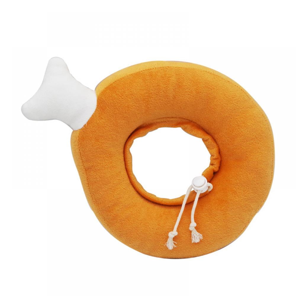 Soft Cotton Pet Elizabethan Collar Adjustable Bread Fruit Shape Cat