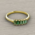 thumbnail image 3 of TriJewels 5x3 mm Emerald Cut Created Alexandrite 5 Stone Wedding Band in 10K Yellow Gold, 3 of 6