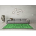 thumbnail image 3 of Ahgly Company Indoor Square Oriental Emerald Green Industrial Area Rugs, 5' Square, 3 of 4