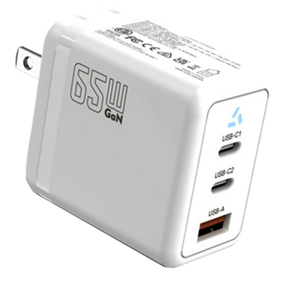 USB C Charger, 65W Fast Wall Charger, PD 3.0 Type C Charging Block Foldable Travel GaN USB C Charger 3-Portr Adapter Compatible for i Phone 14/13/13 Mini/13 Pro