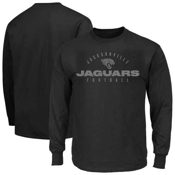 Men's Fanatics Black Jacksonville Jaguars Big & Tall Coverage Scheme Long Sleeve T-Shirt