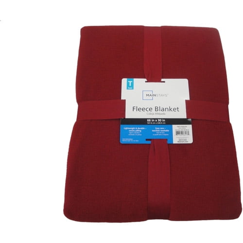 Mainstays Ms Fleece Blanket King Red Sedona
