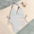 thumbnail image 5 of Afdoent Tankini Swimsuits For Women Solid Drawstring Side Tank Top Brief Tankini Swimwear Set Swimwear, 5 of 6