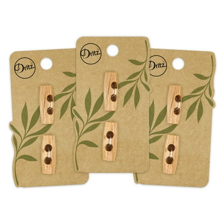 UPC: 0072879308006 | Dritz Sustainable Wood Toggle Button 25mm Natural 3 Pack (6 Count)