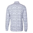 thumbnail image 3 of Men's Cutter & Buck Charcoal George Washington University Big & Tall Traverse Camo Print Stretch Quarter-Zip DryTec Top, 3 of 3