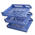 thumbnail image 3 of A4 Letter Tray Office Contracts Documents Mail Filing Papers Desktop Storage Files Organiser Holder 3 Layer Supplies Blue, 3 of 8