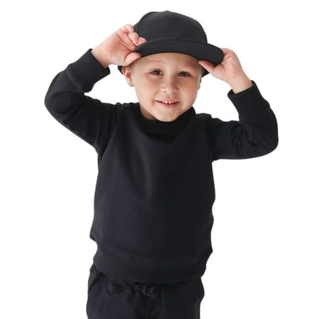 

Kids Unisex Jet Black Crewneck Sweatshirt