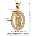 thumbnail image 3 of Good Quality Virgin Mary Women/men Necklaces,14K Yellow Gold Virgin Mary Pendant With CZ Stone,Elegant Jewelry Gift, 3 of 5