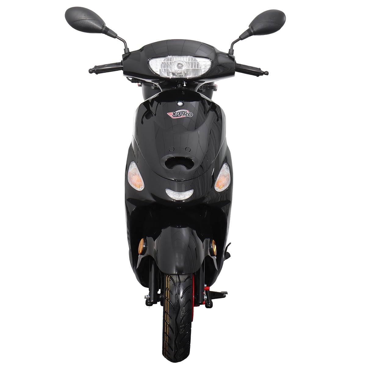 X-Pro Brand New 50cc Gas Moped Motorcycle, 10" Aluminum Wheels Electric/Kick Start! Large Headlights