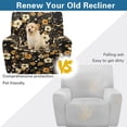 thumbnail image 4 of Kuiaobaty Flower Bee Pattern Recliner Couch Cover Large Easy Installation Reclining Sofa Slipcover Breathable Recliner Chair Cover Washable Reclining Slipcover with Elastic Bottom for Pets, 4 of 8