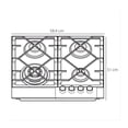 thumbnail image 3 of Parrilla De Gas Empotrable EB Tecnica 4 Quemadores Vidrio Templado Eb-485bl, 3 of 5