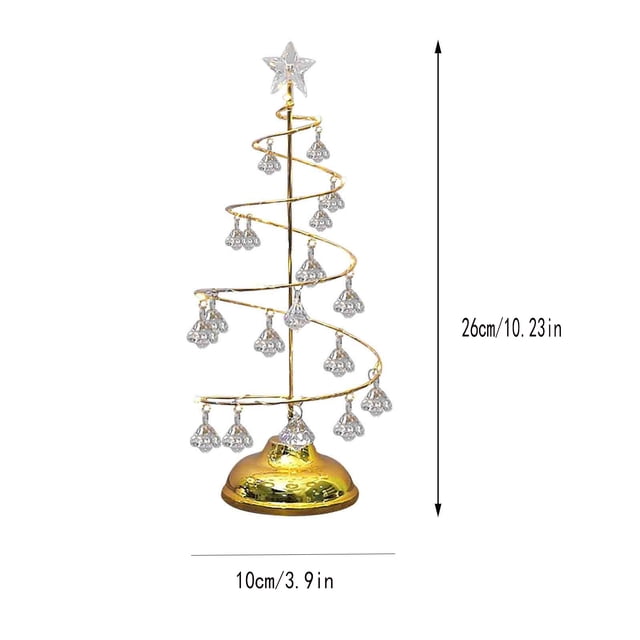 Christmas Tree Decorations, Crystal LED Copper Wire Night Lights for Indoor Tabletop and Festive Holiday Ambiance