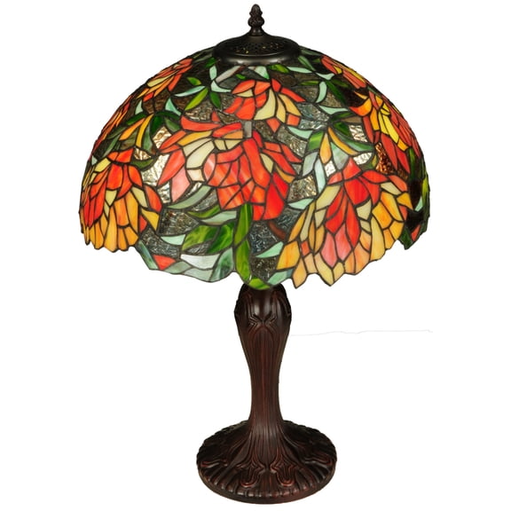 Meyda Tiffany 134534 Lamella 2 Light 23" Tall Hand-Crafted Table Lamp - MultiColor