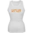 thumbnail image 1 of I Can't See My Feet White Juniors Soft Tank Top, 1 of 1