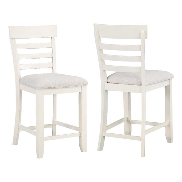 Steve Silver Hyland Off White Wood Counter Chair
