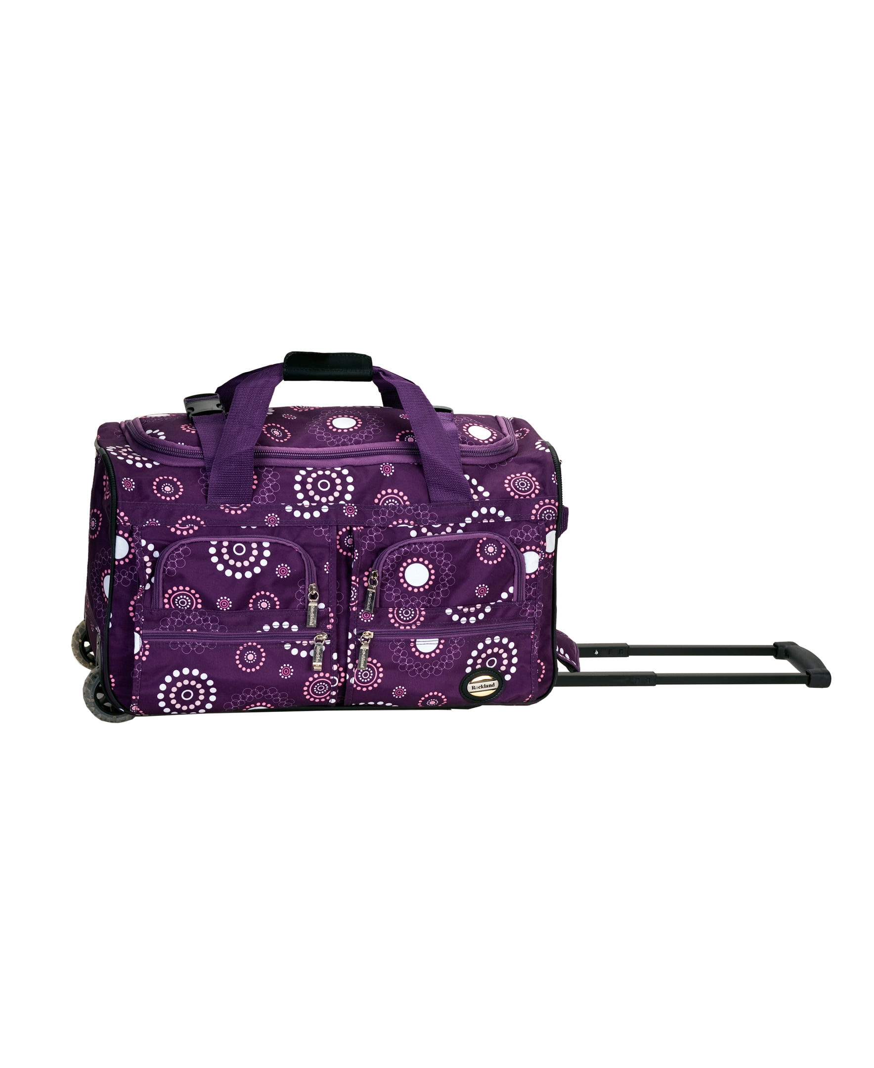 Rockland Luggage Rolling 22 Inch Duffle Bag One Size Purple Pearl 